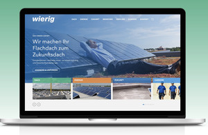 Die neue Website der Firma Wierig ist fertig.
