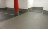 Flüssigkunststoffabdichtung einer Tiefgarage nach Sanierung