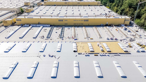 Dachsanierung und Aufbau einer PV-Anlage HDM Wiesloch