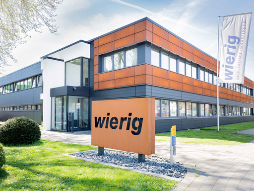 Frontalansicht des Wierig-Firmengebäudes 