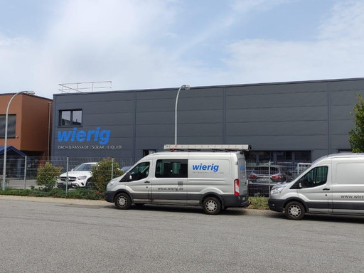 Frontalansicht des Wierig-Firmengebäudes in Mannheim