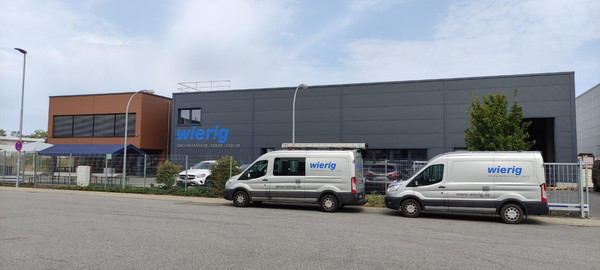 Frontalansicht des Wierig-Firmengebäudes in Mannheim