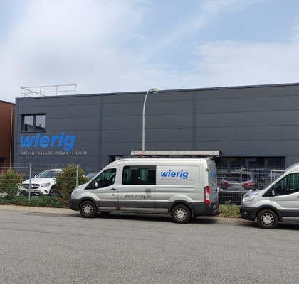 Frontalansicht des Wierig-Firmengebäudes in Mannheim