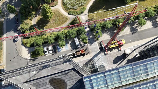 Bild der Wierig Flachdachsanierung bei der Apobank in Düsseldorf von oben