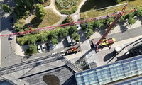 Bild der Wierig Flachdachsanierung bei der Apobank in Düsseldorf von oben