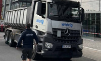Wierig Transporter bei Flachdachsanierung bei der Apobank in Düsseldorf